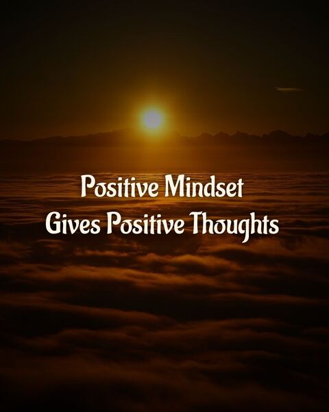 Positive Mindset Quote Over Sunrise