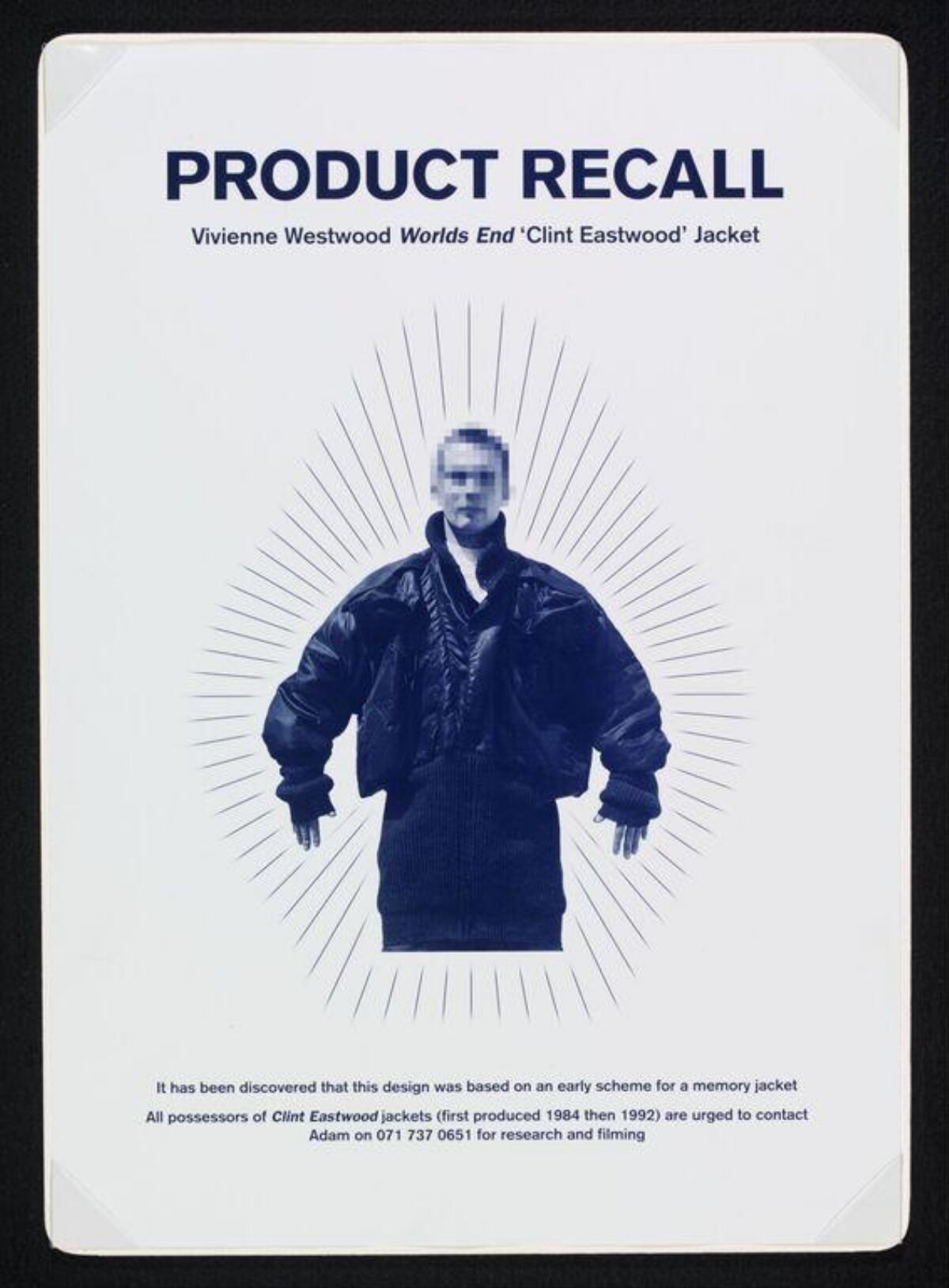 Vivienne Westwood Jacket Recall Poster