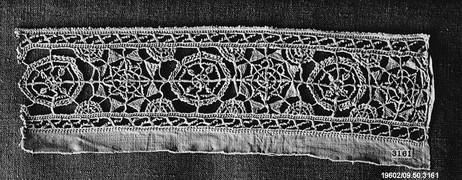Antique Handmade Lace Strip Sample
