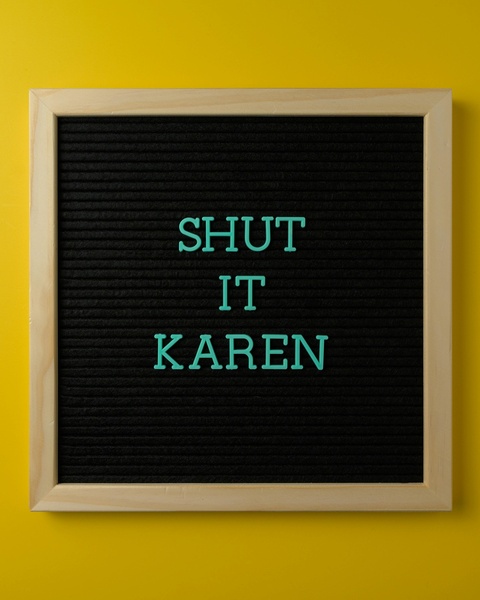 Shut It Karen Letter Board