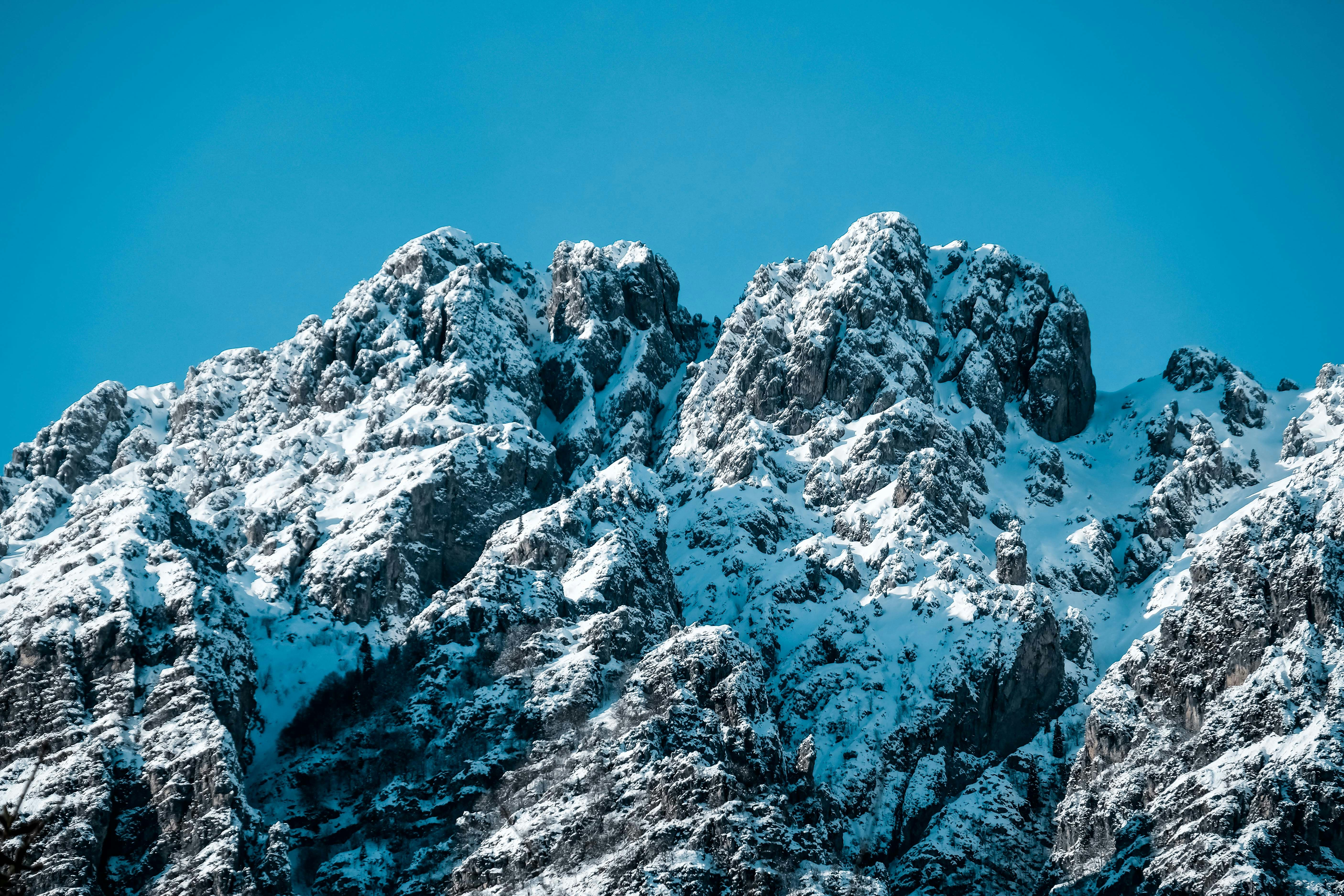 Snow-Covered Rocky Mountain Peaks