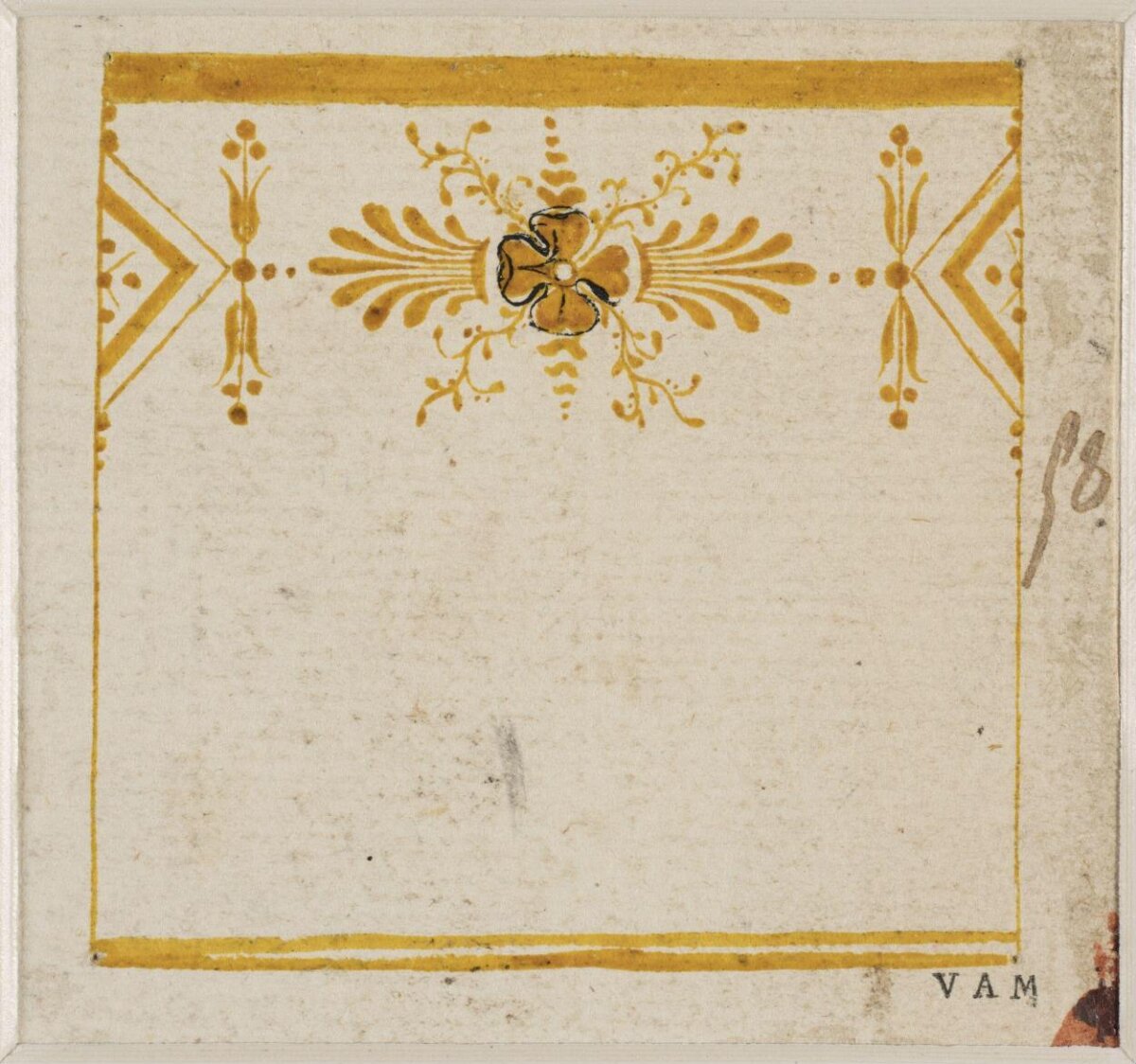 Golden Ornamental Border Design