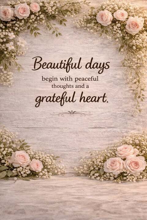 Beautiful Days Gratitude Inspirational Quote