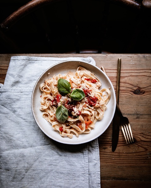 Fresh Fettuccine Pasta Dish