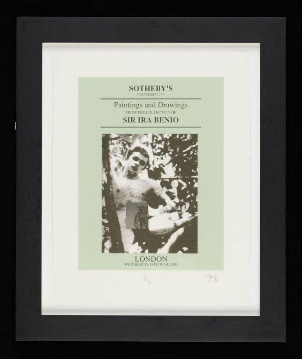 Framed Sotheby's Auction Exhibition Poster