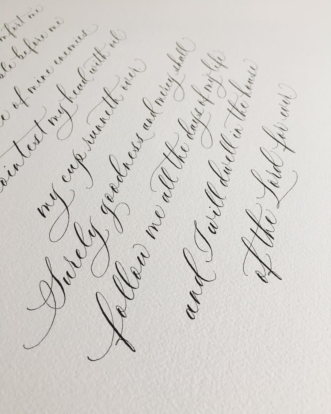 Handwritten Calligraphy Bible Verse