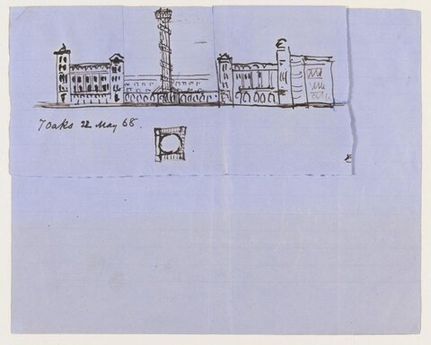 Ink Building Sketch Dated May 1968