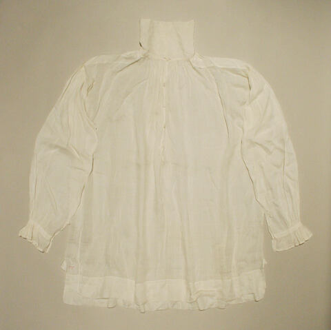 Vintage White High-Neck Blouse