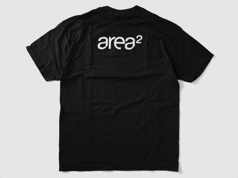 Black Short-sleeve T-shirt with area² Print