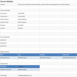 Course Syllabus