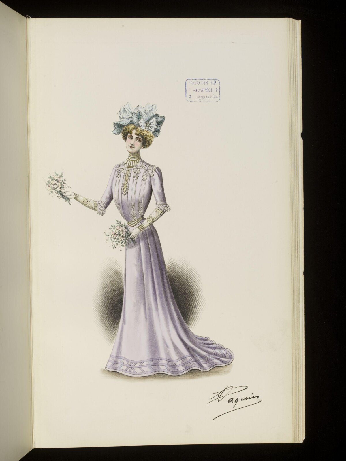 Vintage Paquin Fashion Dress Illustration