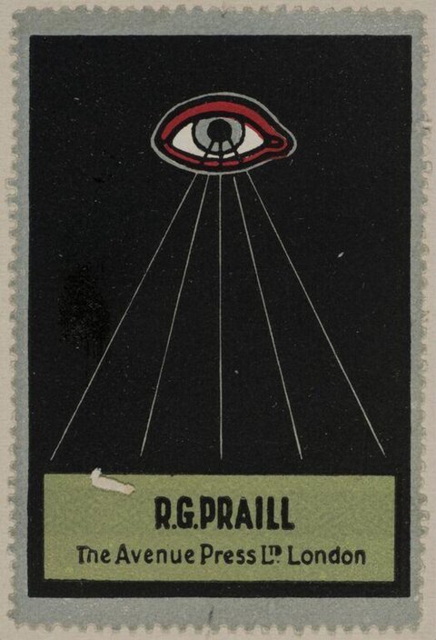 R.G.Praill Eye Design Advertising Bookplate
