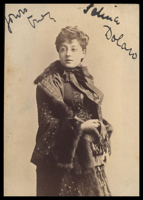 Vintage Signed Portrait of Helena Dolaro