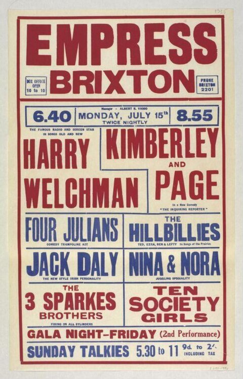Empress Brixton Vintage Variety Show Poster