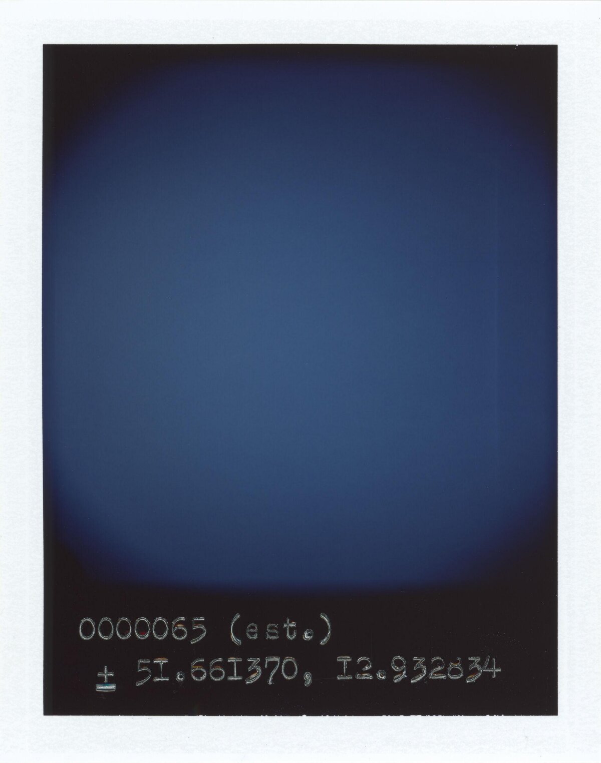 Polaroid Blue Sky With Coordinates