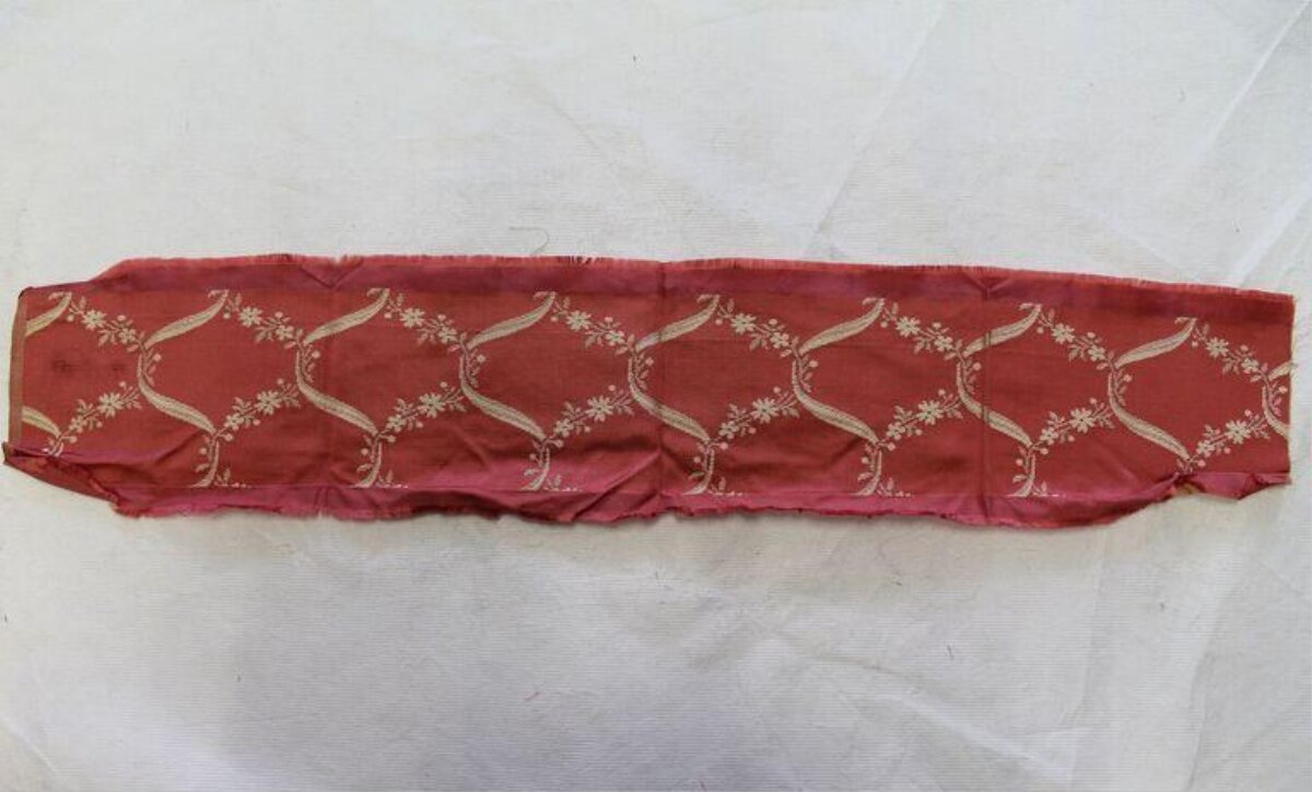 Red Patterned Fabric Strip