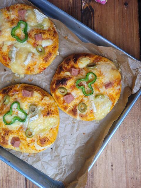 Three Homemade Mini Pizzas