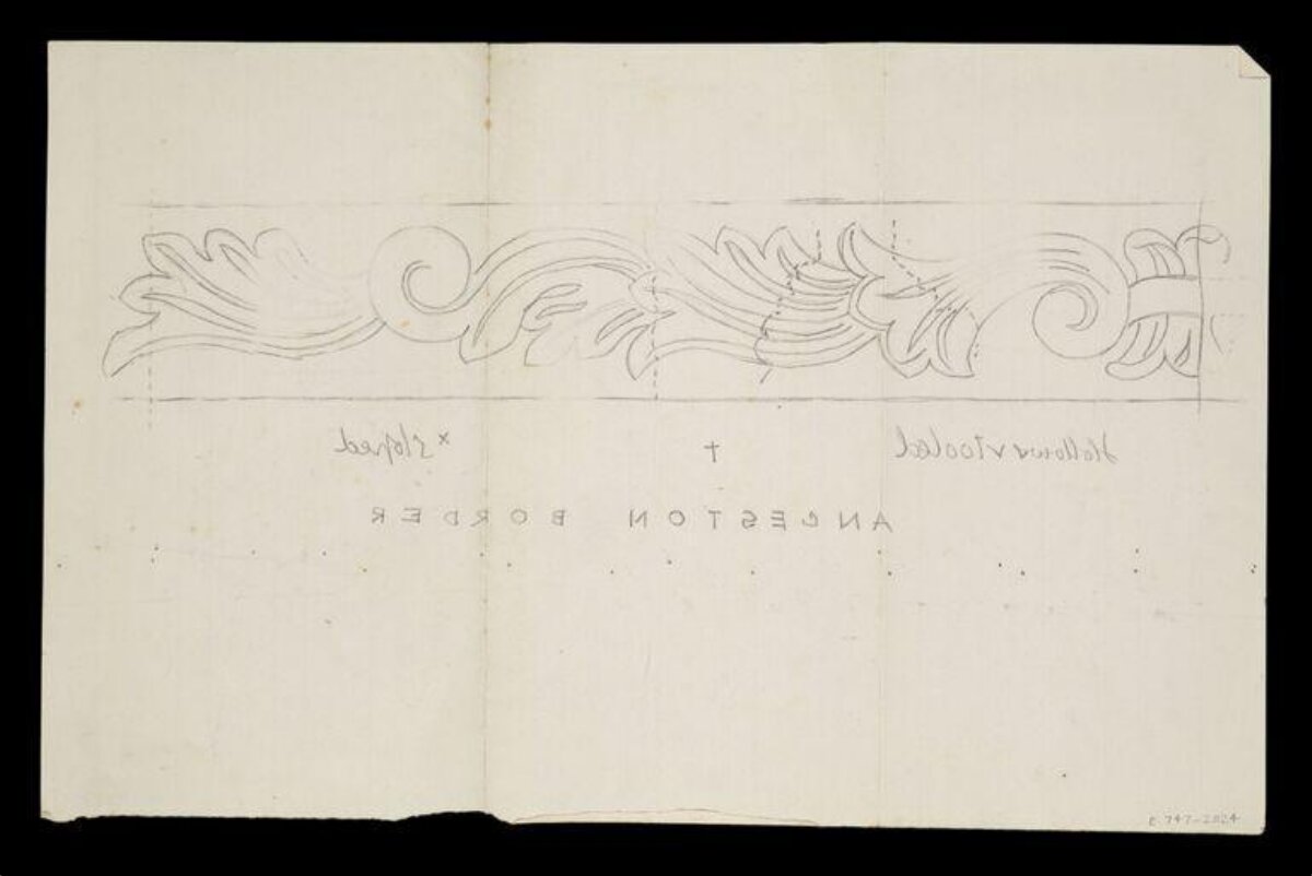 Hand Drawn Scrollwork Border Sketch