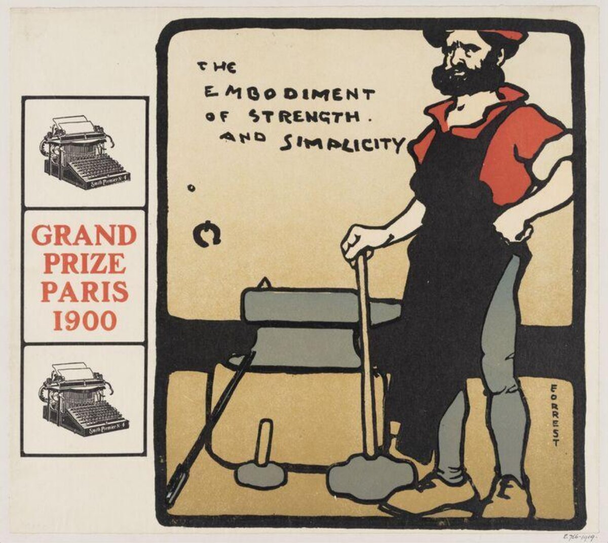 1900 Paris Typewriter Advertisement