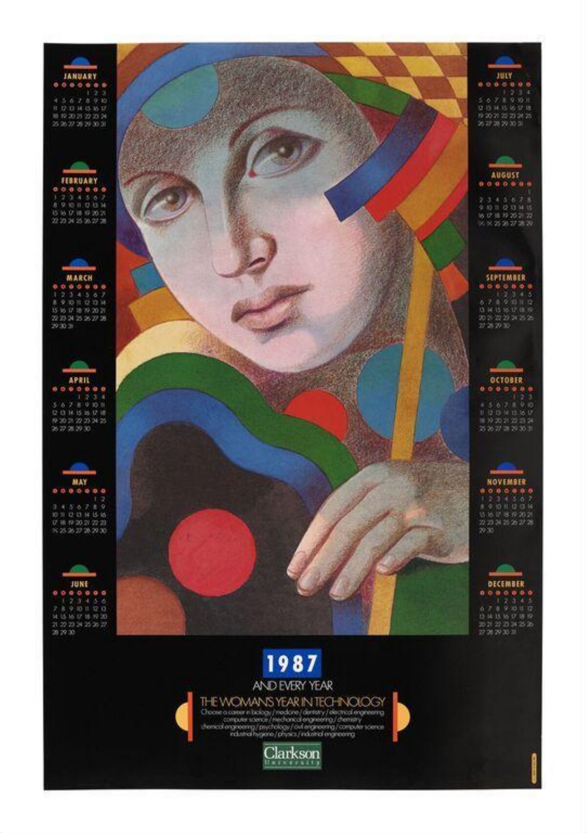1987 Women in Tech Calendar Poster