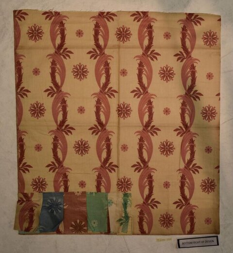 Vintage Floral Textile Design Sample