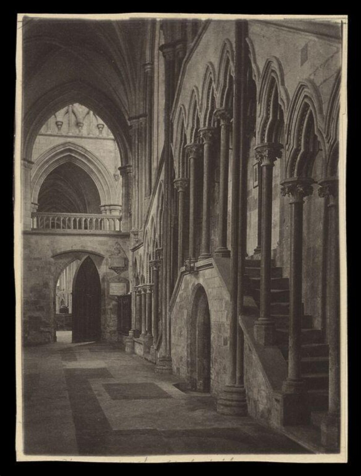 Gothic Cathedral Interior Corridor
