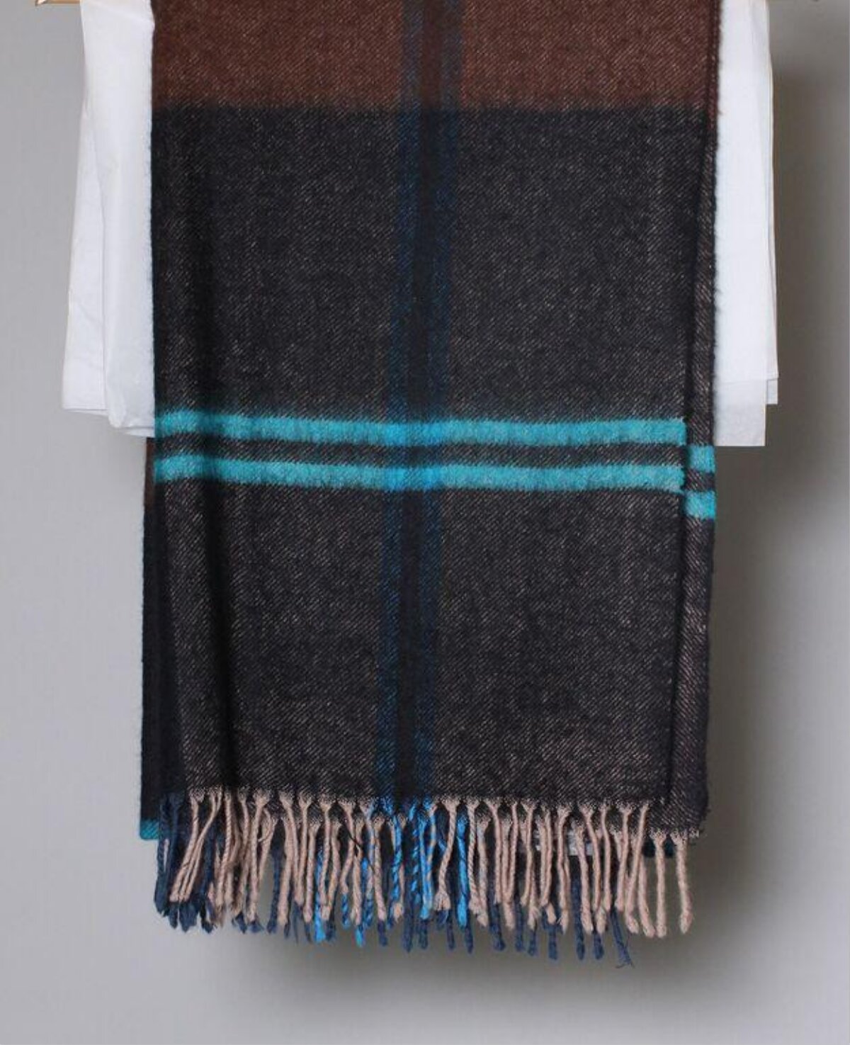 Plaid Fringed Scarf