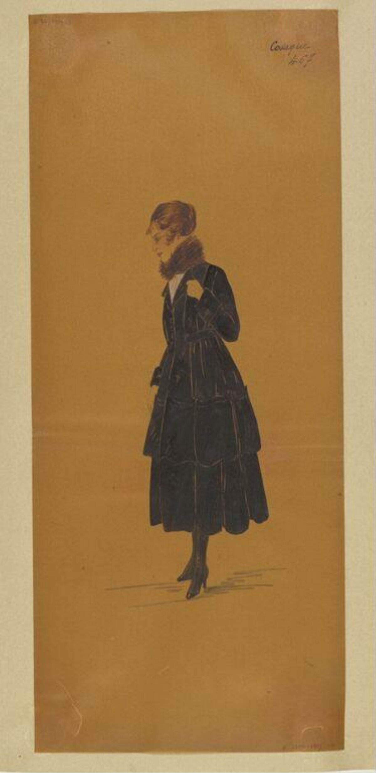 Sketch of Woman in Dark Coat