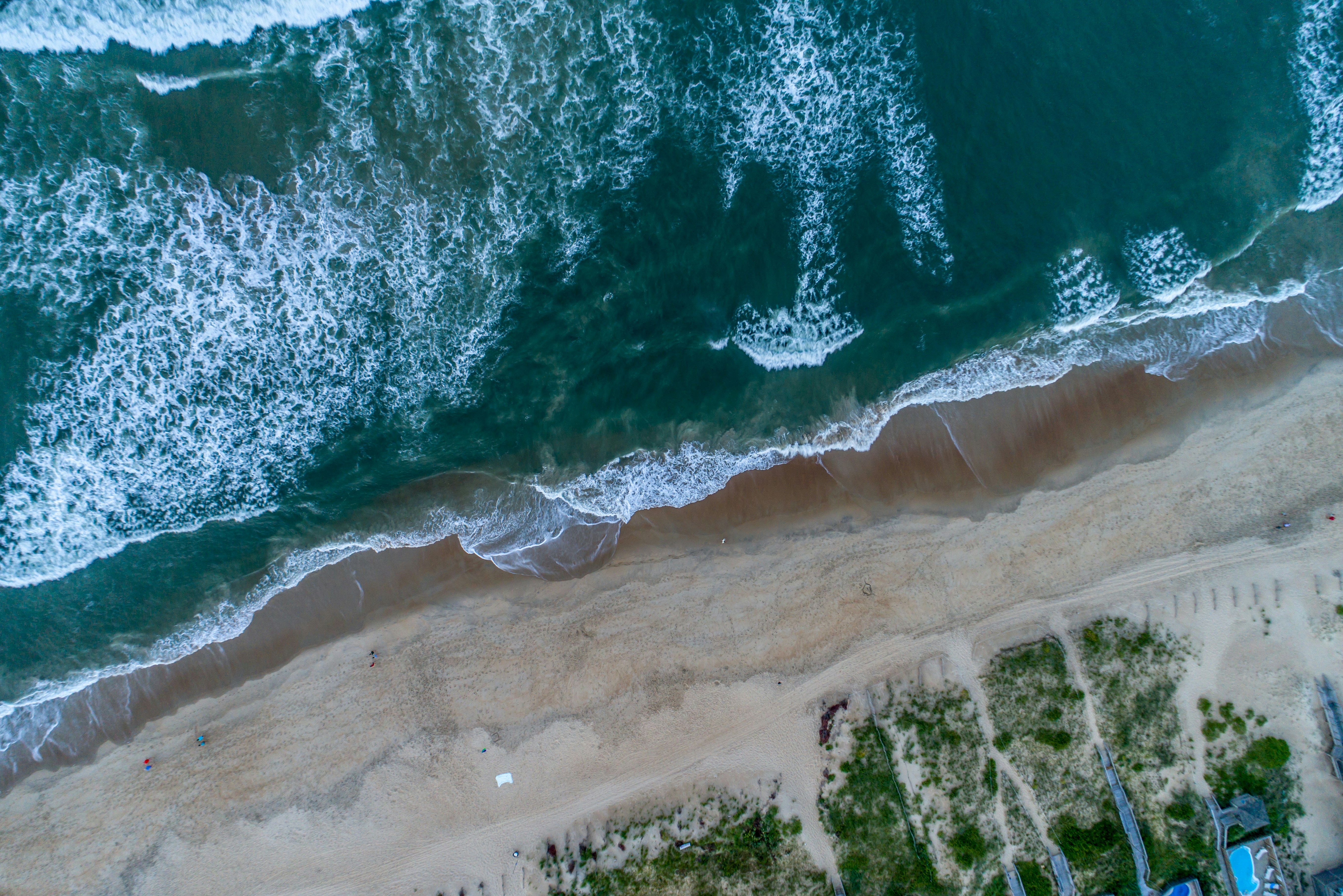 Aerial View of Coastal Beach