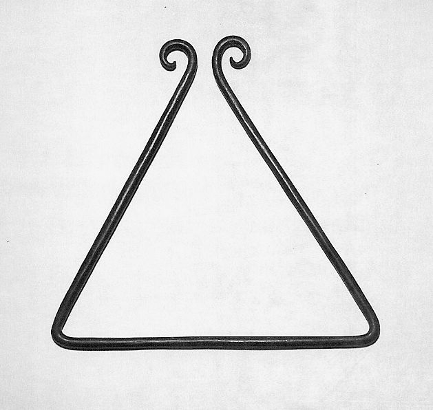 Black Triangle Percussion Instrument