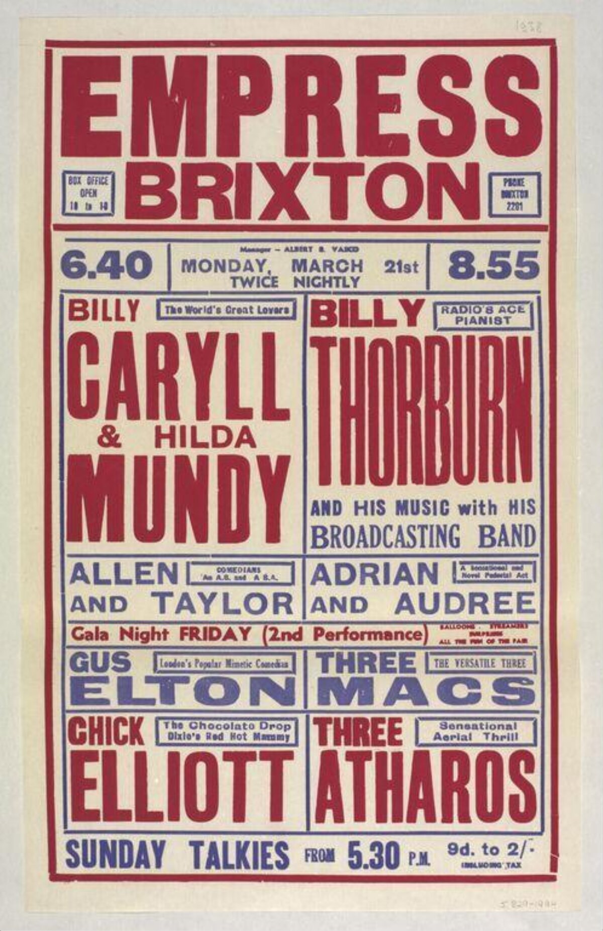 Empress Brixton Vintage Show Poster