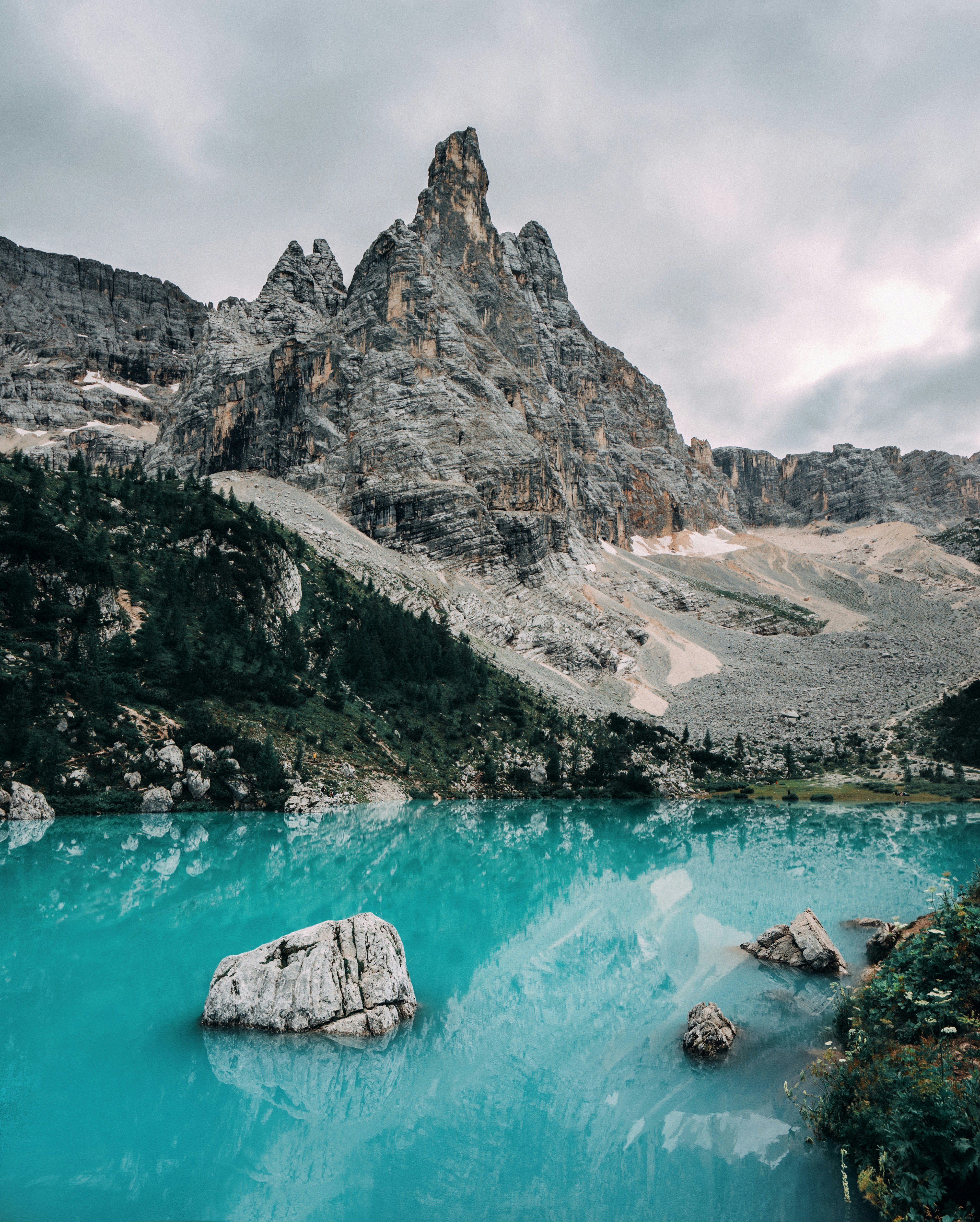 Turquoise Alpine Mountain Lake