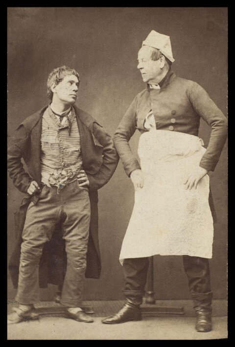 Two 19th Century Actors in Costume