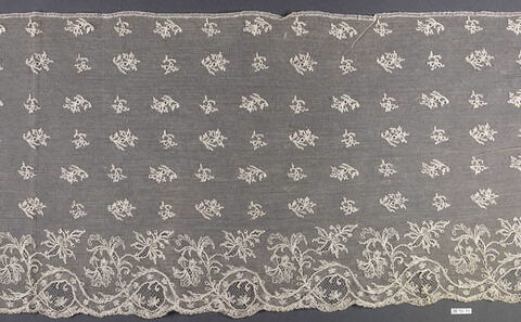 Antique Floral Embroidered Lace Border