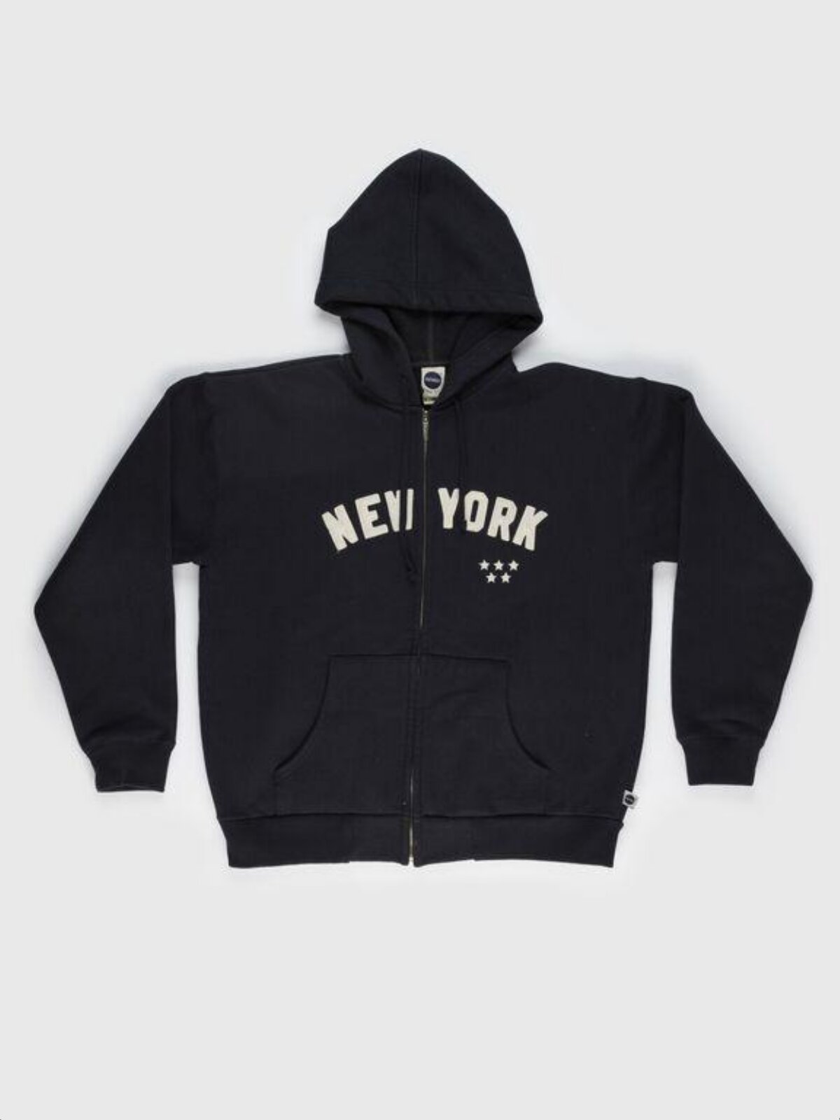 Black New York Zip Up Hoodie