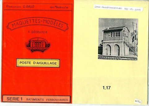 Vintage Paper Model Signal Box Sheet