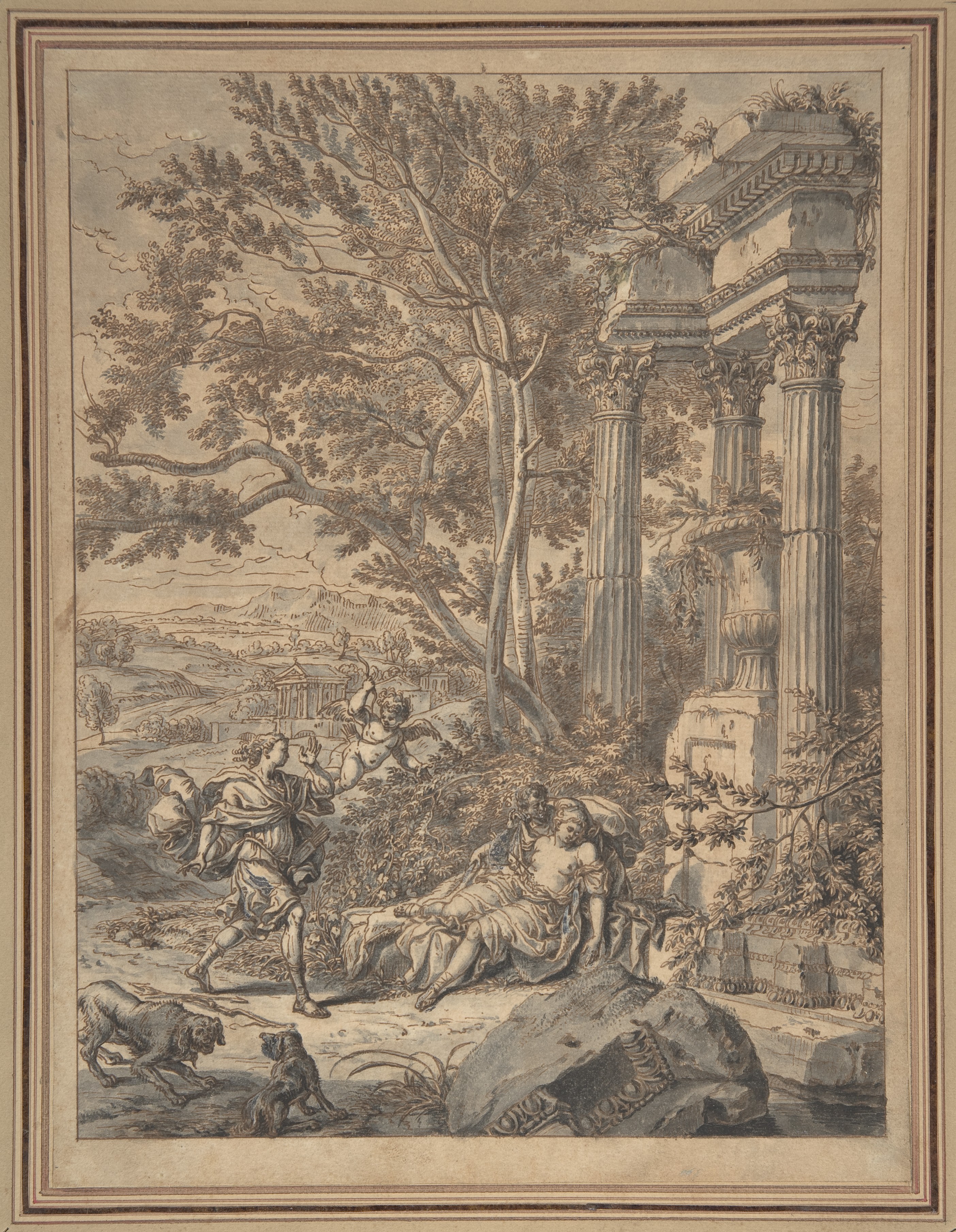 Classical Mythological Landscape with Ruins