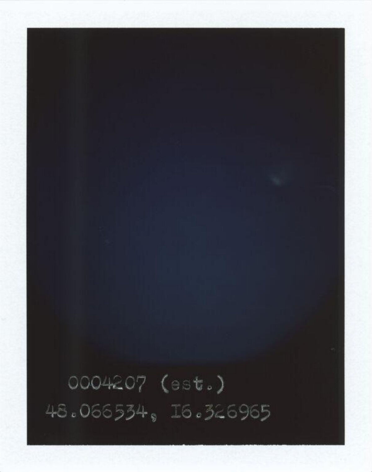 Dark Frame With Handwritten Coordinates