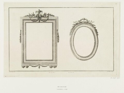 Two Antique Frame Design Engravings