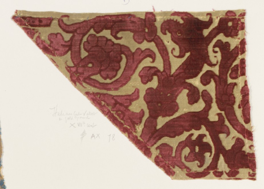 17th Century Italian Cut Velvet Fragment