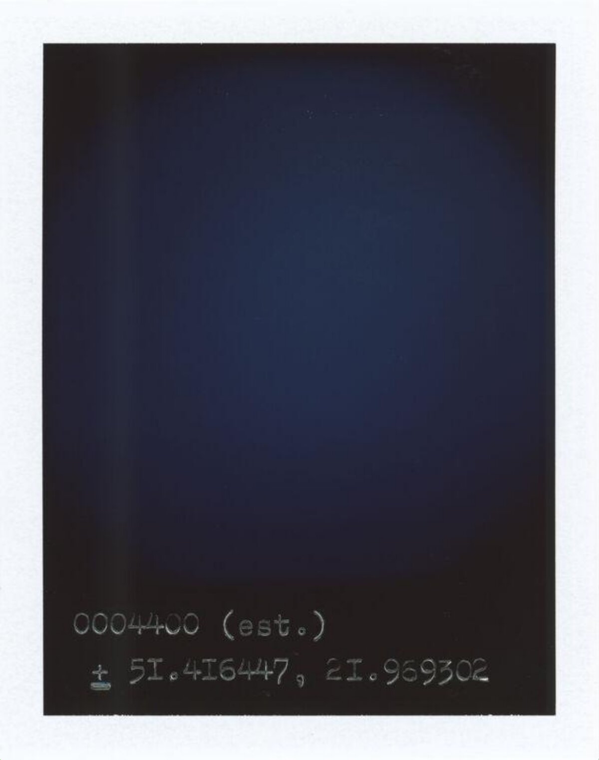 Polaroid With Geographic Coordinates