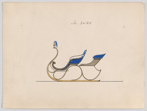 Vintage Sleigh Design Drawing