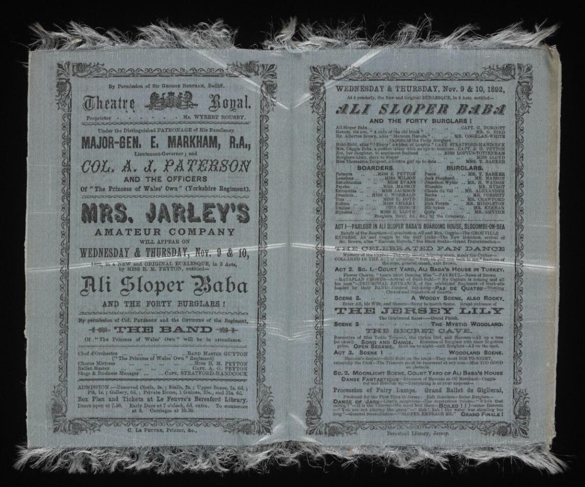 1892 Ali Sloper Baba Theatre Program