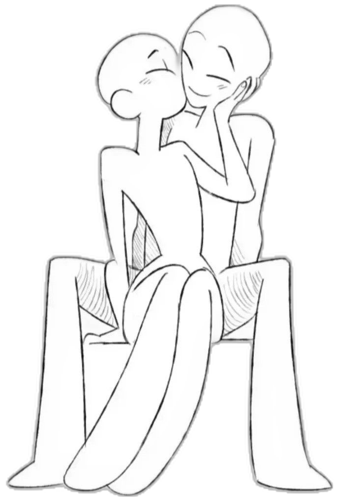 Couple Kissing Drawing Reference Base