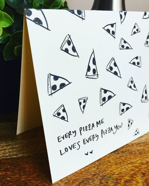 Pizza Pun Romantic Greeting Card