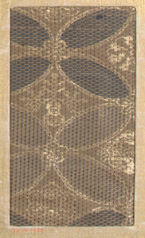 Antique Woven Silk Textile Fragment