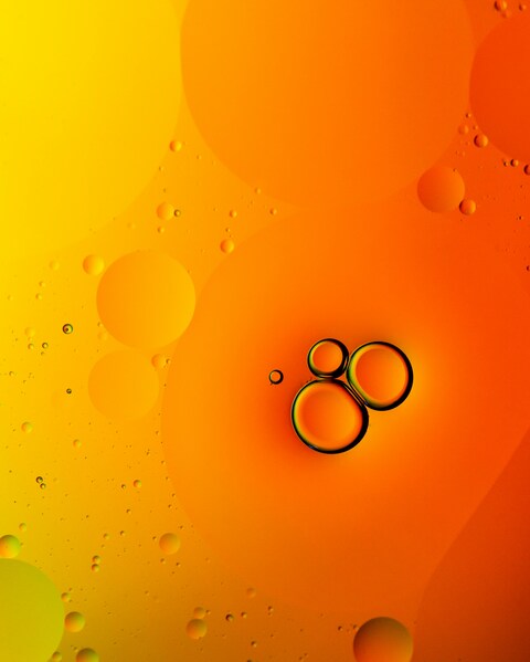 Orange Yellow Oil Bubbles