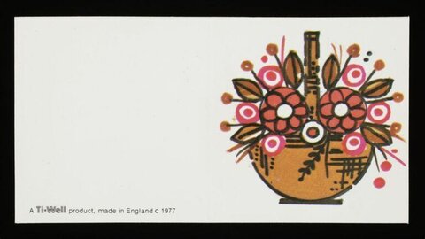Vintage Floral Basket Illustration