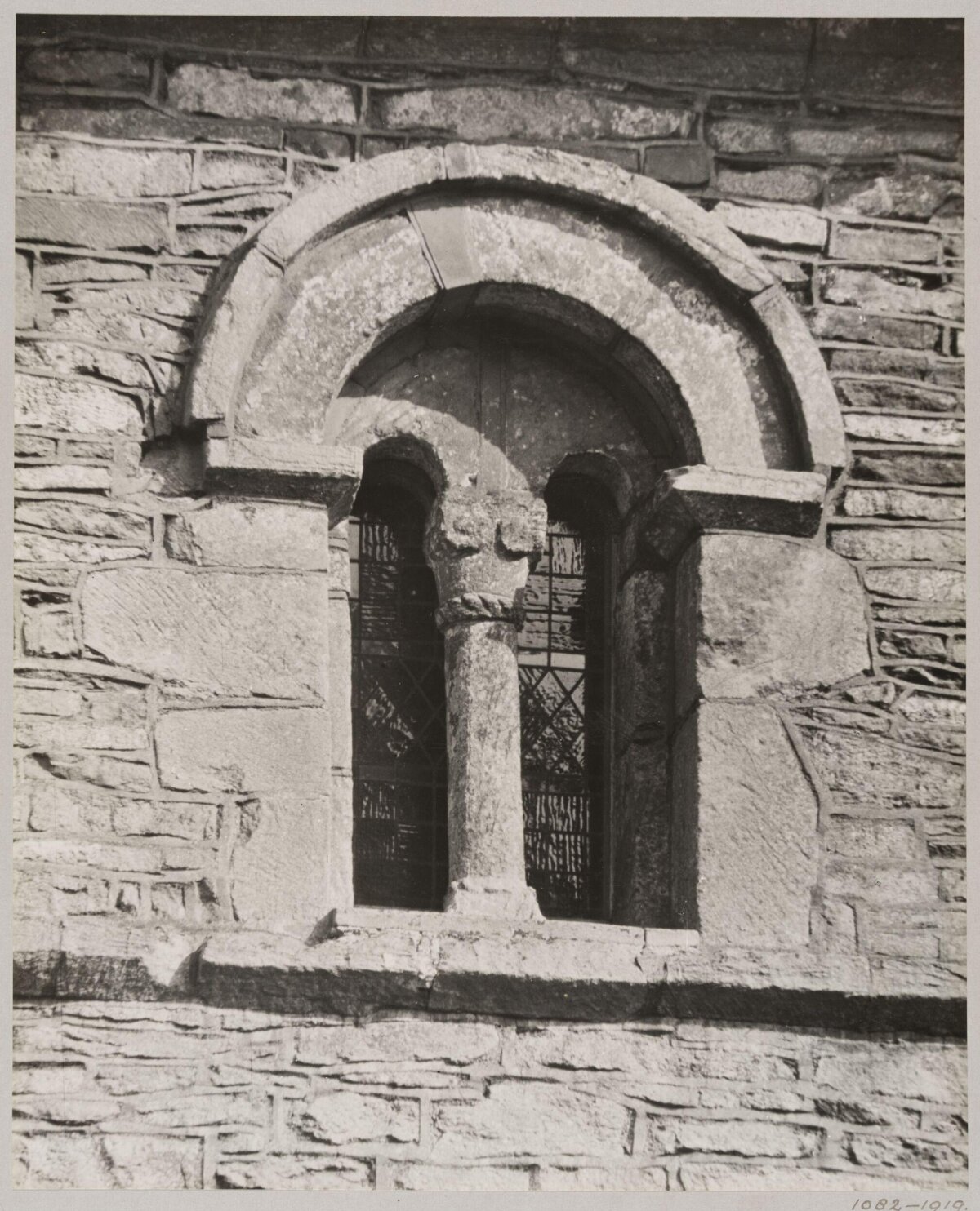 Romanesque Double Arched Stone Window