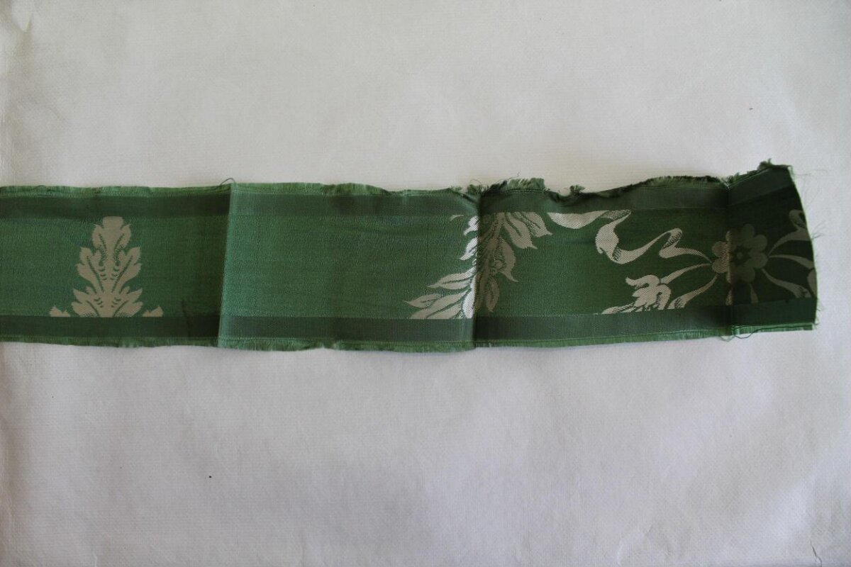 Green Floral Pattern Fabric Scrap